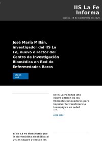 Newsletter IIS La Fe Informa: Jueves, 18 de septiembre de 2025