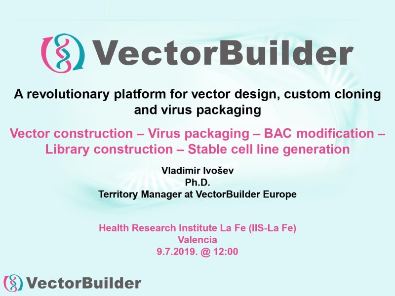 Vector Builder Presentation | Eventos | IIS La Fe